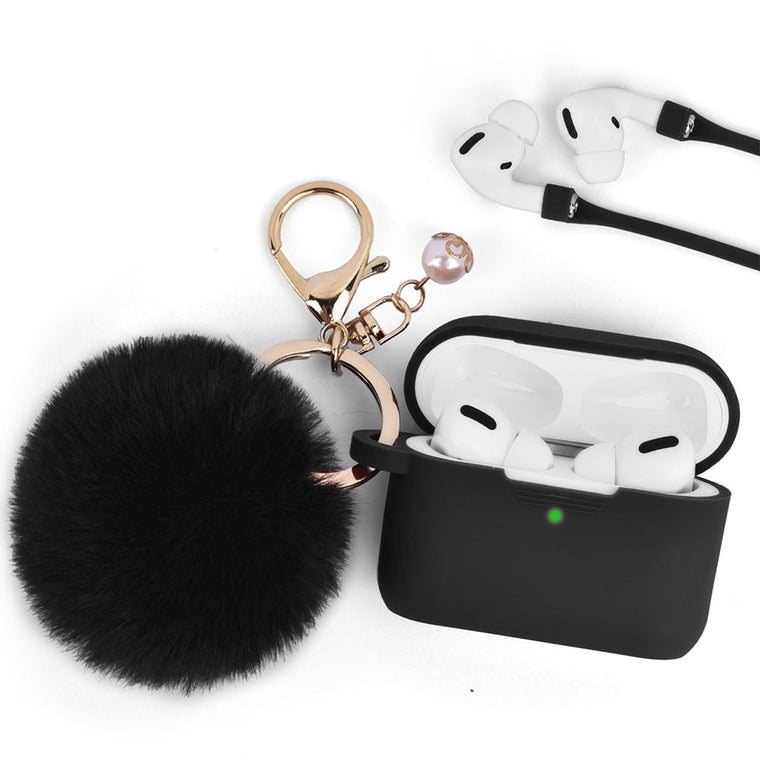 Classy Black Keychain Case for Airpods Pro