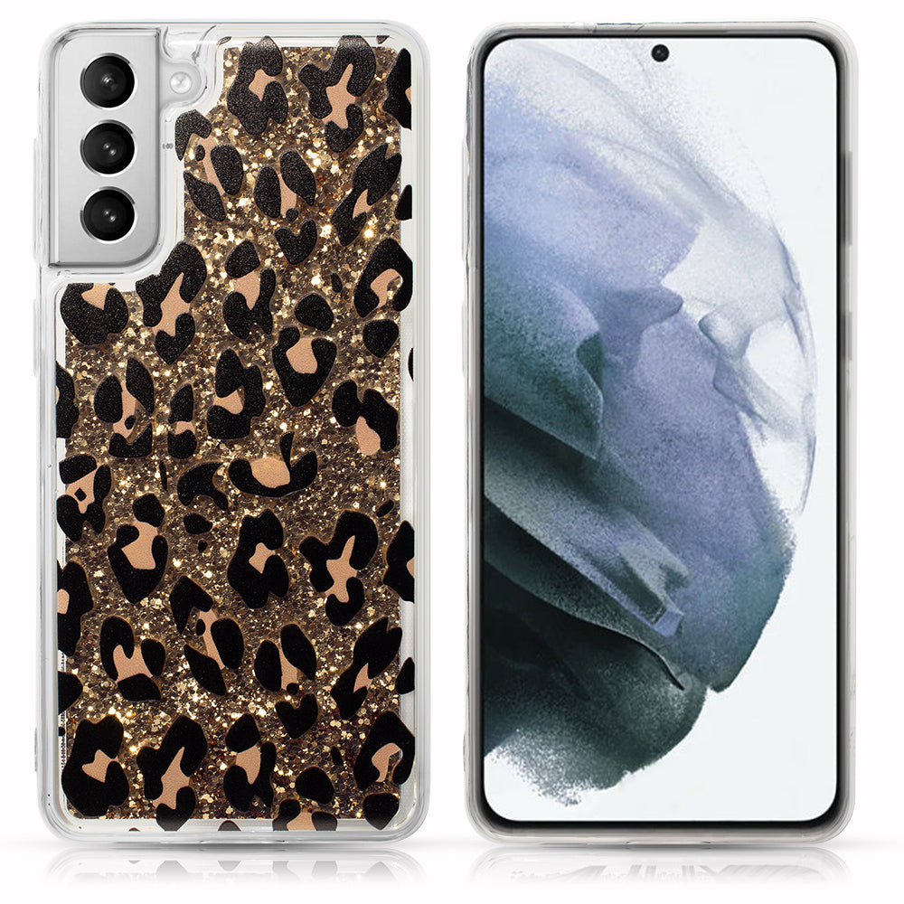 Leopard Glitter Case for Galaxy S22 Series