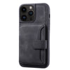 Classy Black Leather Wallet Case for iPhone