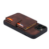 Classy Brown Leather Wallet Case for iPhone