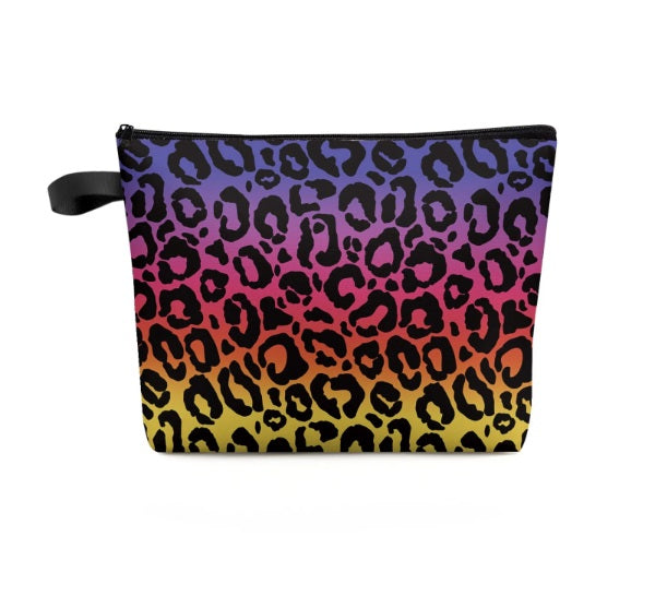 Pink Ombre Leopard Pouch Bag