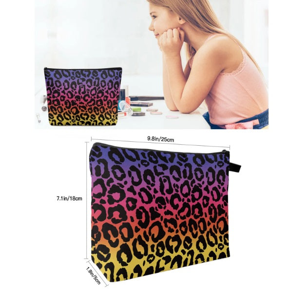 Pink Ombre Leopard Pouch Bag