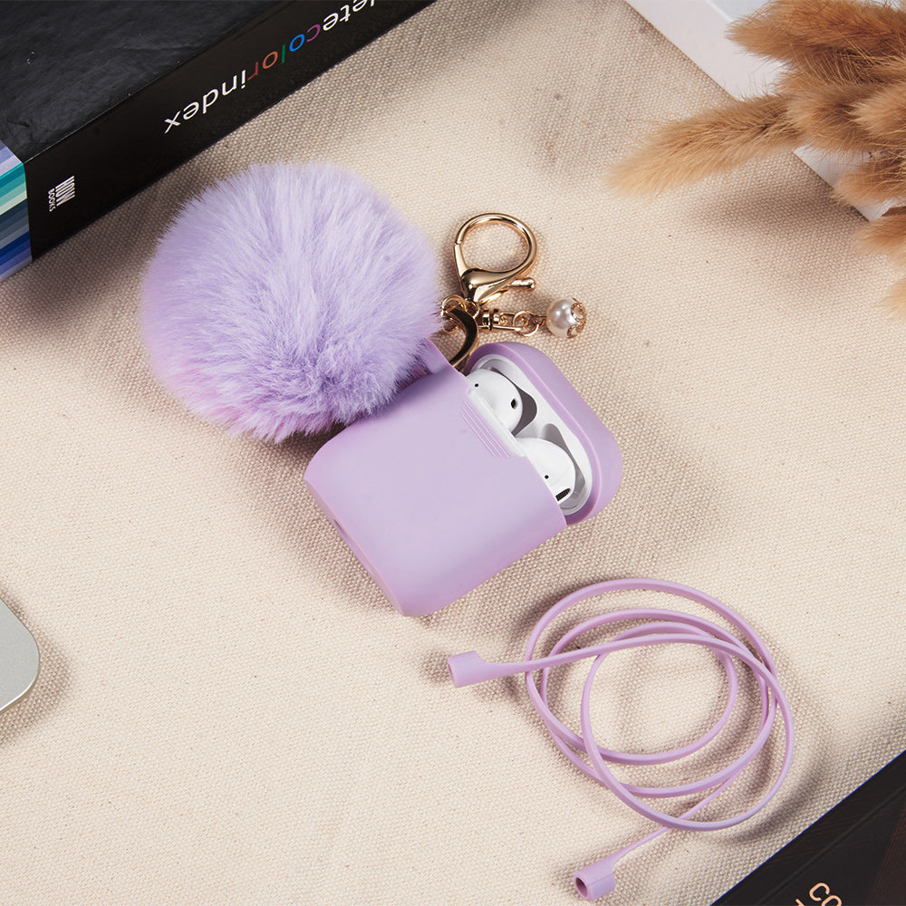 Lavender Keychain Case for Airpods