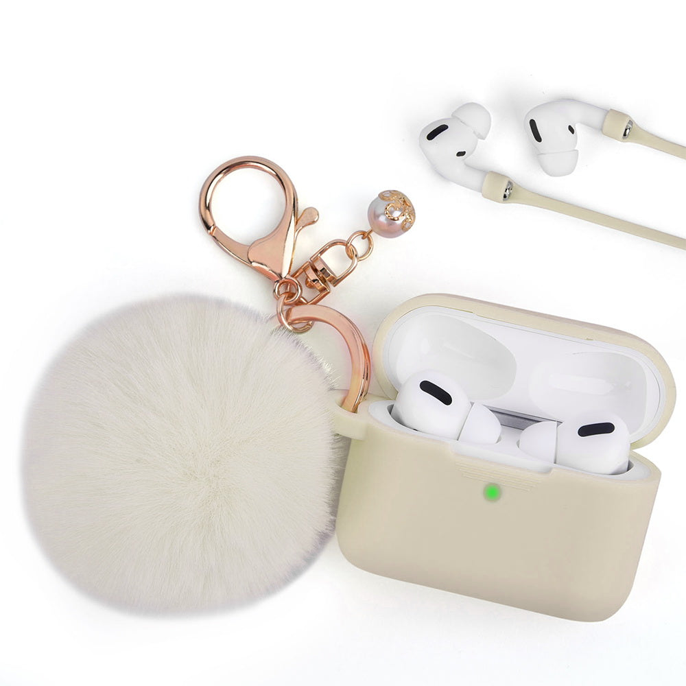 Beige Keychain Case for Airpods Pro Classy Caseโข Classy Cases