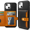 Classy Black Leather Card Holder Case for iPhone