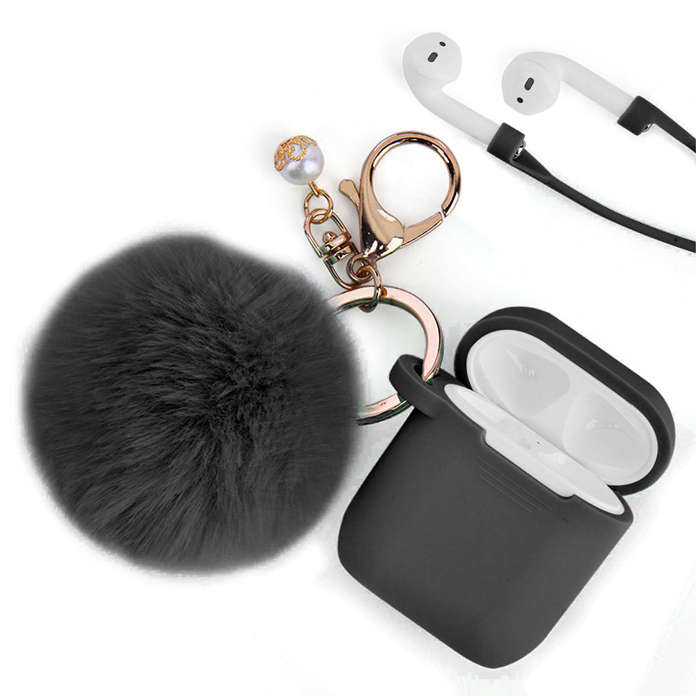 Classy Black Keychain Case for Airpods