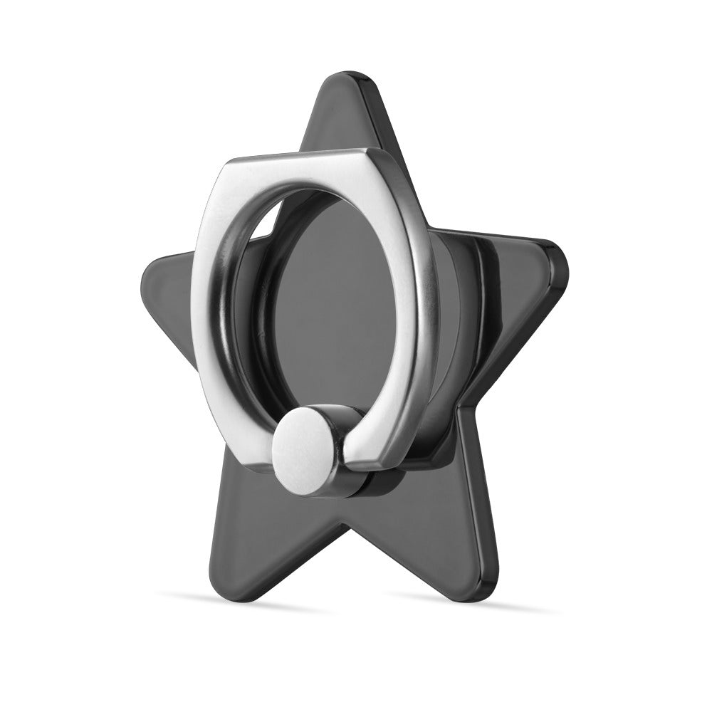 Classy Black Metallic Star Grip Ring
