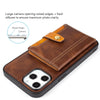 Classy Brown Leather Card Holder Case for iPhone