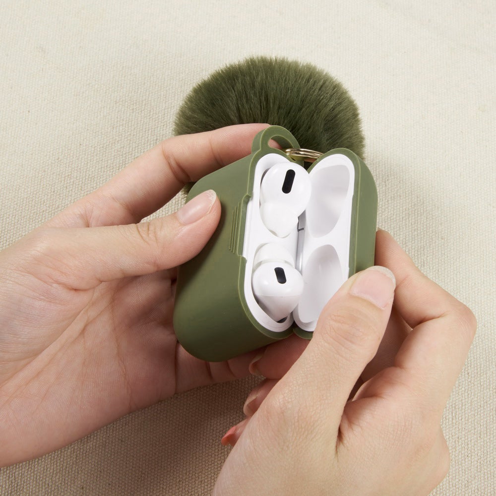 Olive Green Keychain Case for Airpods 3