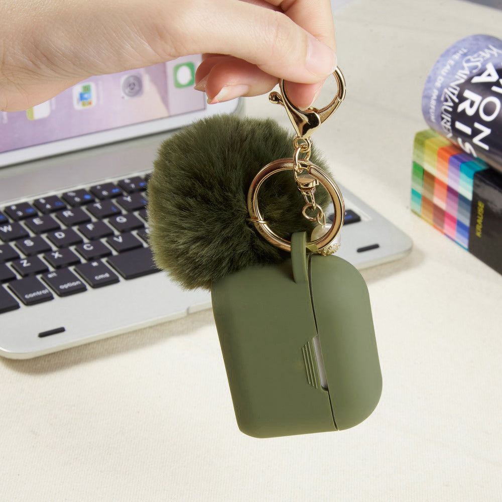 Olive Green Keychain Case for Airpods Pro
