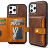 Classy Brown Leather Card Holder Case for iPhone