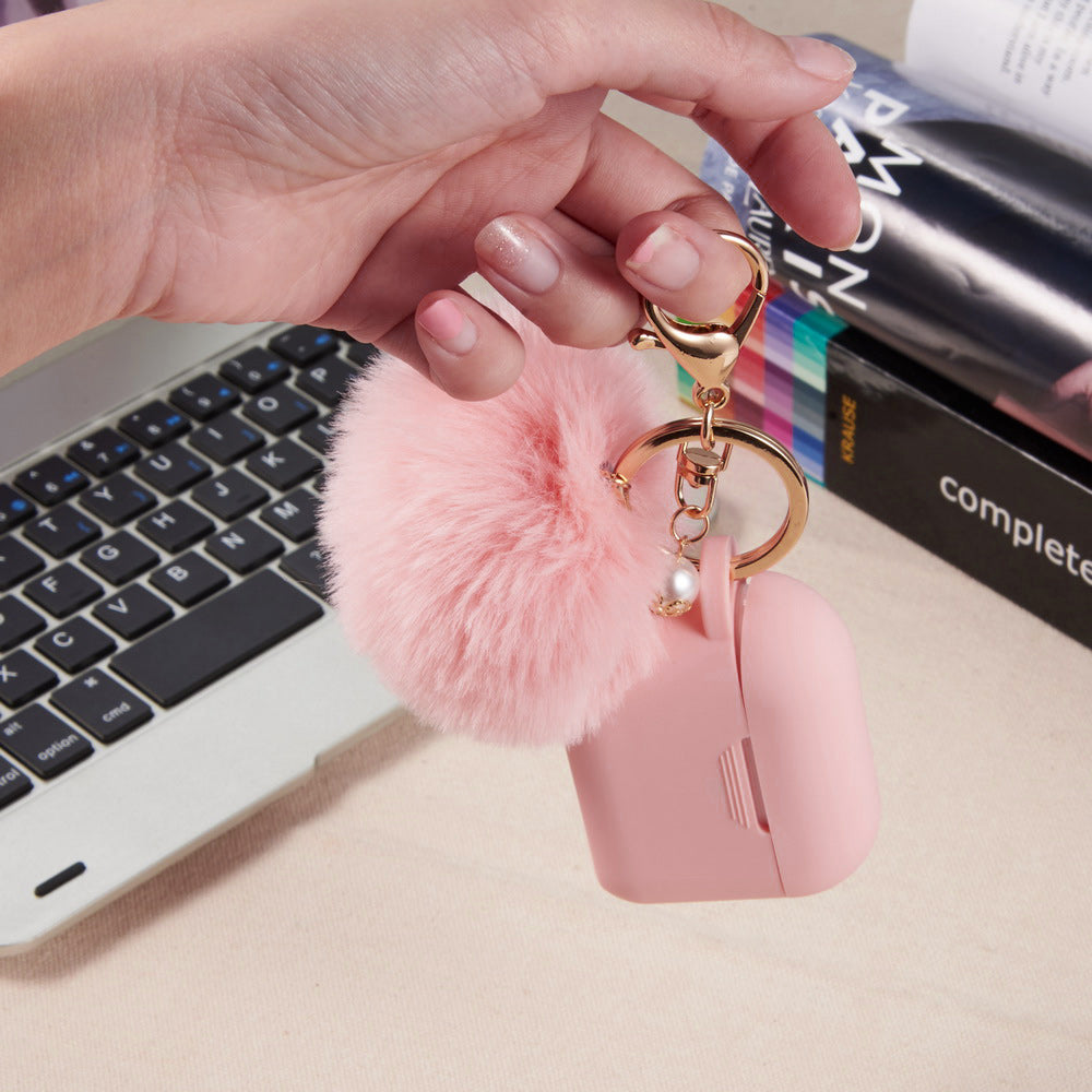 Peach Pink Keychain Case for Airpods Pro