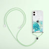 Green Ocean Swirl Lanyard Case for iPhone