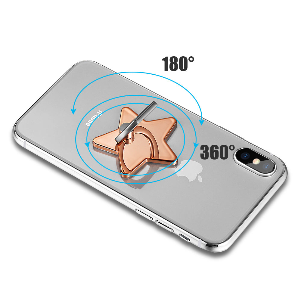 Classy Rose Gold Metallic Star Grip Ring