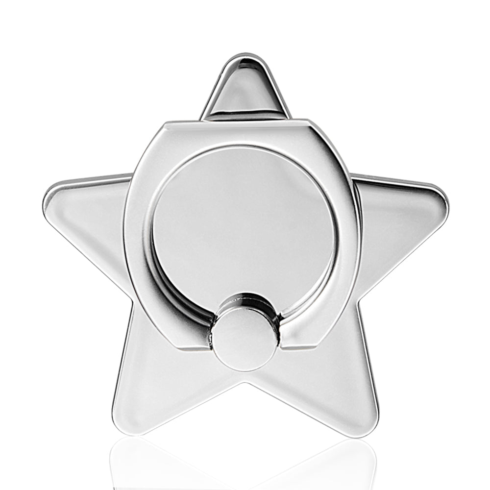 Classy Silver Metallic Star Grip Ring