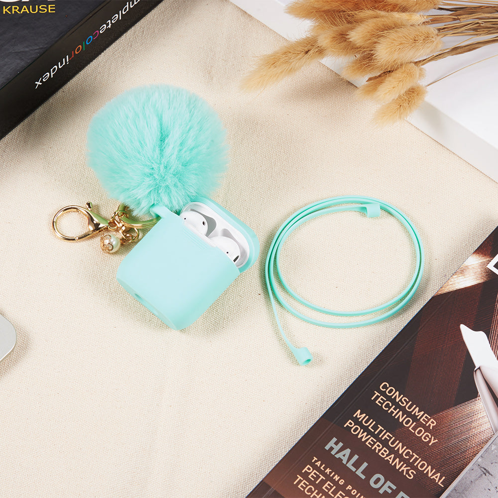 Mint Green Keychain Case for Airpods