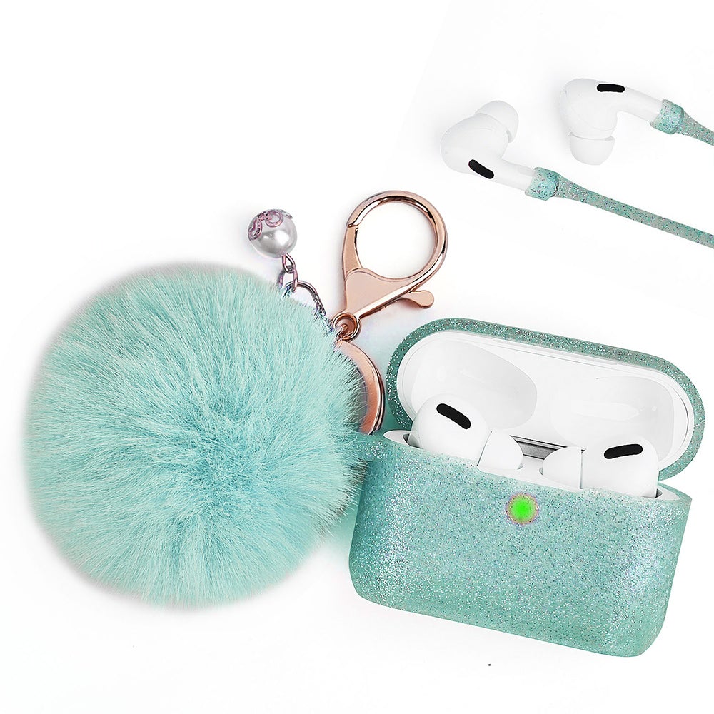 Mint Green Glitter Case for Airpods 3