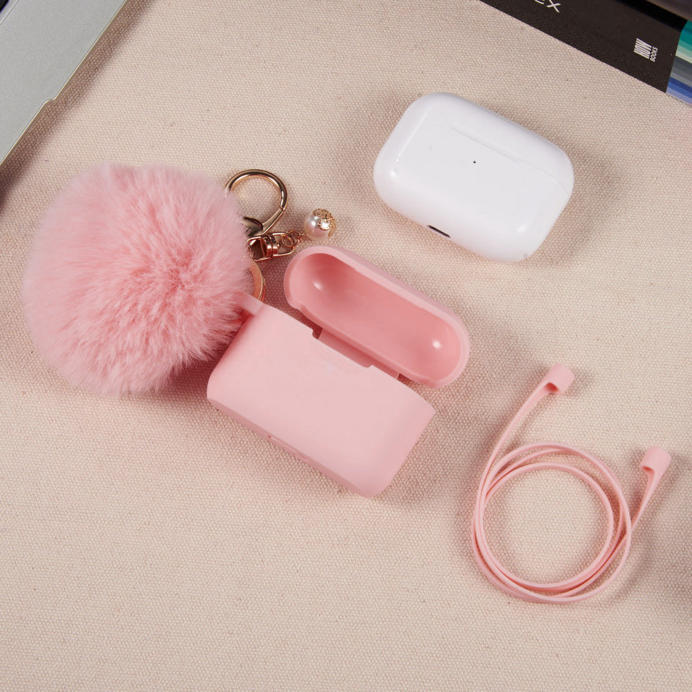 Peach Pink Keychain Case for Airpods Pro