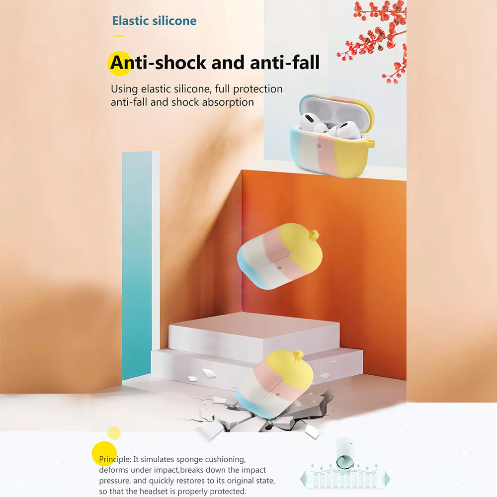 Green Blue Pastel Stripes Case for Airpods 3