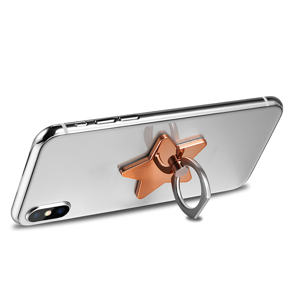 Classy Rose Gold Metallic Star Grip Ring