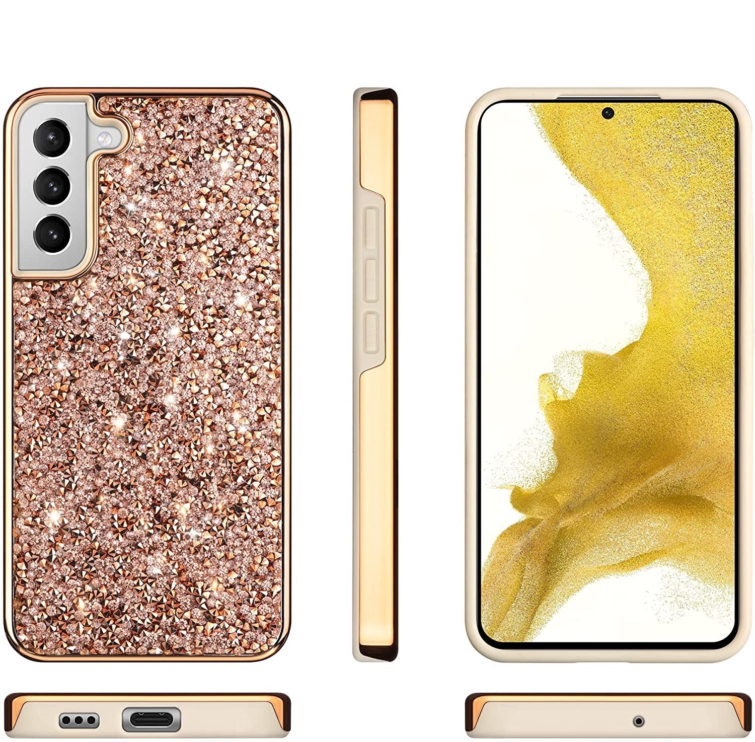 Rose Gold Shimmer Case for Galaxy S22 Series