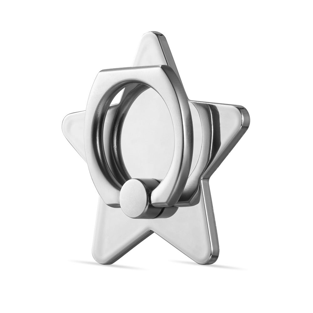 Classy Silver Metallic Star Grip Ring