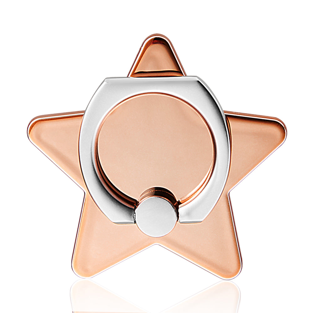 Classy Rose Gold Metallic Star Grip Ring